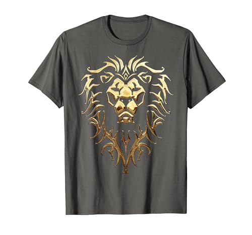 Logo Warcraft Gaming Alliance Metallic-Crest Epic Gamer T-Shirt, Homme, Asphalte, XXL