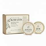 Nature Skin Shop Keratin Shampoo and Conditioner Bar Set - Intense Repair, Hydration & Frizz Control - Sulfate-Free, Vegan, Eco-Friendly Solid Hair Care for All Hair Types
