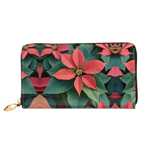 Portefeuille en cuir femme Poinsettia : rangez vos cartes dans une pochette fine
