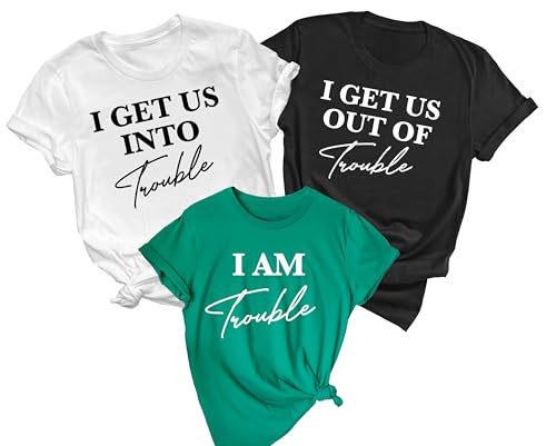 Matching Family Trouble Shirt - His and Him Shirts for Couples - Best Friend, Besties Clothes Multiple Colors4