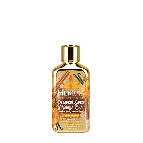 Hempz Body Lotion Limited Edition - Pumpkin Spice & Vanilla Chai Daily Moisturizing Cream, Shea Butter Hand And Body Moisturizer - Hemp Lotion - Skin Care Products, Hemp Seed Oil - Mini, 2.25 Oz. #TOP10