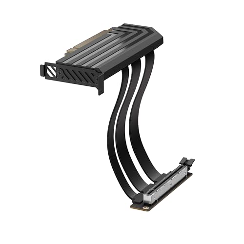 Image of Hyte PCIe 5.0 Hyper Riser | Aesthetic, Fast, & Stable Gen 5 Riser Cable | Pitch Black | Perfect for Y70, Y60 and Y40
