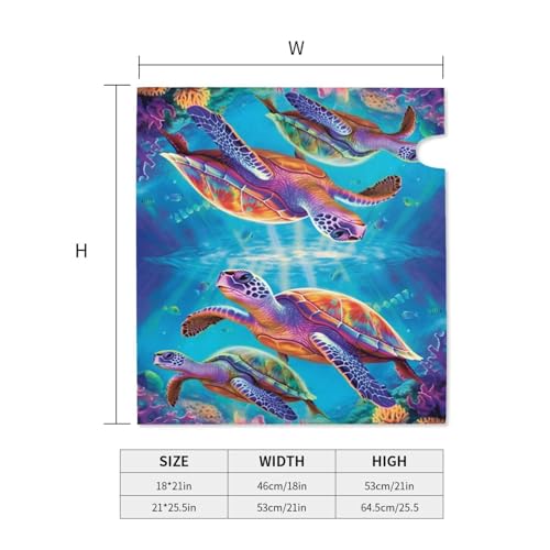 Image of Dujiea Ocean Vintage Sea Turtle Mailbox Wrap, Waterproof Magnetic Post Box Cover - Standard Size 21 inch L x 18 inch W - Garden Yard Outside Farmhouse Home Decor