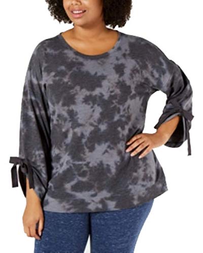 Ideology Womens Plus Performance Yoga Sweatshirt Black 1X