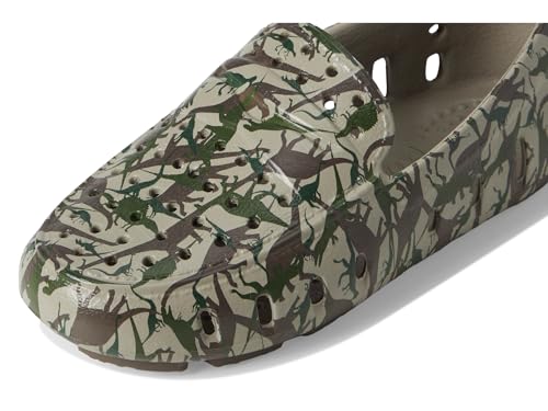 Image of Floafers Kids Unisex Prodigy Driver Print (Big Kid) Khaki Dino Camo 4 Big Kid M