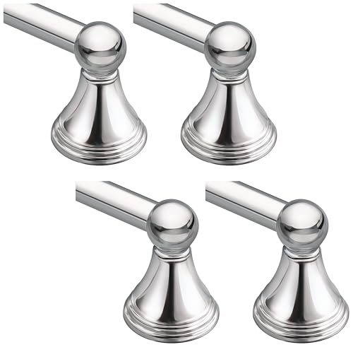 Image of Moen DN8418CH Preston Collection 18-Inch Single Bar Bathroom Towel Bar, Chrome (Pack of 4)