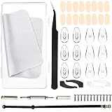 Damanse Eyeglass Repair Kit with Air Chamber Silicone Eyeglass Nose Pads,Screwdriver,Tweezer,Screws,
