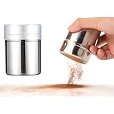 SSZY 粉ふるい 容器 家事問屋 粉もの缶 粉振りボトル 粉ふり缶粉ふり缶 粉ふりボトル パウダー缶 調味料 調味缶ステンレス製 粉糖ふり シュガー (304ステンレス製,M) [並行輸入品]