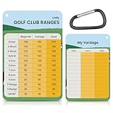 Epinovo 2 Pcs Golf Club Distance Card For Women, Waterproof Golf Range Chart &Amp; Yardage Guide, Swing Minder With Clip, Quick Reference Golf Accessory For Female Golfers &Amp; Beginners