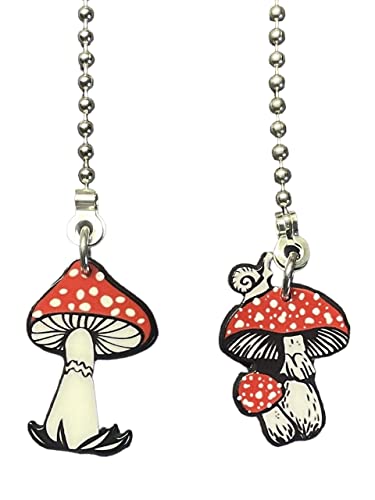Acrylic Color Mushroom Fan Light Ball Chain Replacement Extender Ornament Set #TOP6