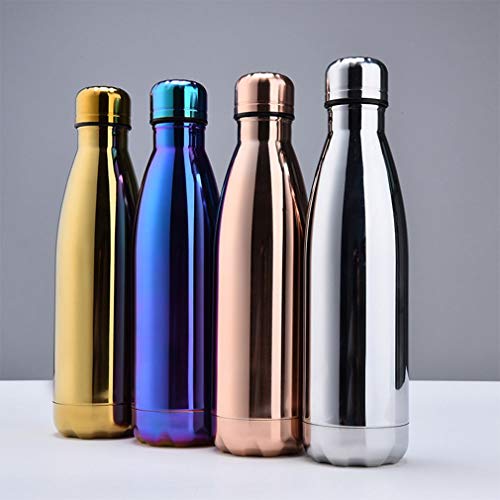 Botella de agua de acero inoxidable 500 ml termo deportivo con acabado de cobre 6