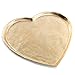 Logbuch-Verlag Plateau en forme de cœur en métal doré 27 cm – Assiette en forme de cœur décorative & cadeau de mariage, d'anniversaire