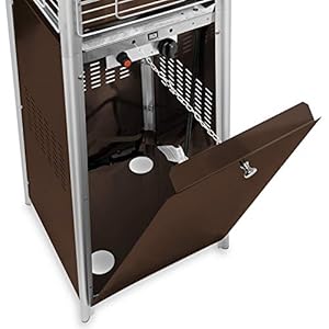 Outdoor Propane Patio Heater - Commercial LP Gas Porch & Deck Heater - Mocha Outdoor Propane Patio Heater Commercial LP Gas Porch Deck Heater Mocha