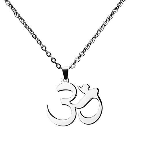 gazechimp Ohm Om De Aço Inoxidável Yoga Buddha Namaste Pingente Colar De Corrente De Ligação