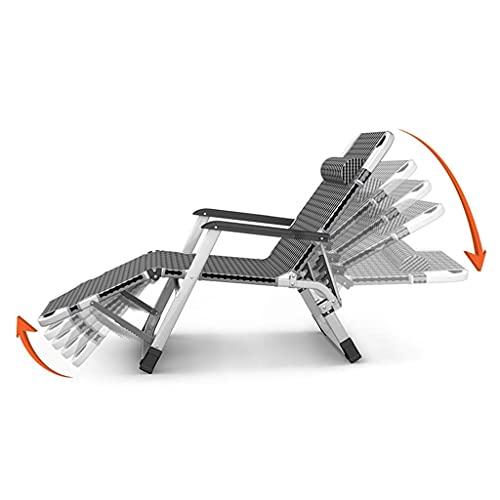 Chaise zero gravity pliante en acier et textoline super large 65 cm - 8