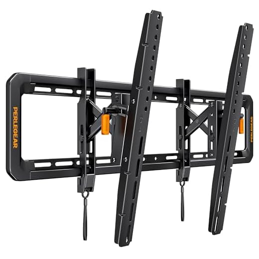 Perlegear Suporte de parede para TV com inclinação avançada, suporte de TV listado pela UL para a maioria das TVs de 42 a 90 polegadas de até 68 kg, inclinação total com extensão de braço de 15 cm, serve para pinos de madeira de 40 cm, Max VESA 600 x 400 mm, PGAT2
