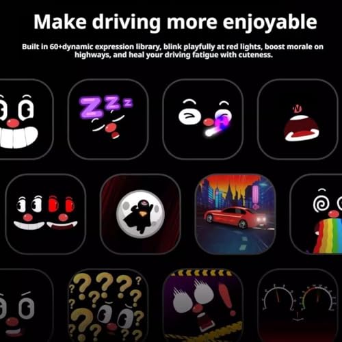 Image of Car Robot Dashboard, Smart Ai Robot Car Dashboard Companion with Animated Expressions, Cute Ai-Inspired Dashboard Buddy, for Cars Dashboard Gifts (Pink)