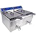 TAIMIKO Elektro Fritteuse Gastro Friteuse Fritöse 10L-20L-30L Kaltzonen Elektrische Fritteuse Stromversorgung 220V-240V Temperaturbereich: 60~200 ° C (20L)