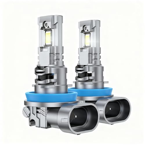 Image of Marsauto H11 /H9 /H8 Bulbs, 40,000LM 800% Ultra Brighter H11 Fog Bulb, 1:1 Size Plug N Play, H9 H8 Drving Front Light 6500K White, IP68, Pack of 2