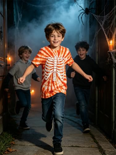 Image of Boys Tie Dye Shirt Size 4-14 Hippies Senior Rainbow Tees T Shirts for Kids