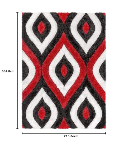 Image of Modern Soft 3D Shaggy Fur Carpets for Living Room Thick Fluffy Rugs for Bedroom, 7x10 feet, Multi Color