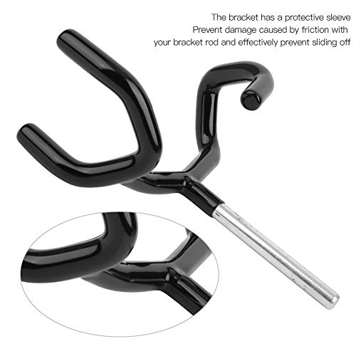Annadue Black Microphone Support, Protective Sleeve Boom Pole Holder, Metal Bracket, for Heavy Microphone Easy and Convenient for - Image 2