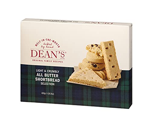 Dean's Of Huntly Premium All Butter Shortbread Selection - Original Family Recipe Melt In The Mouth Shortbread Slowly Hand Baked Suitable for Vegetarians - 480g Box