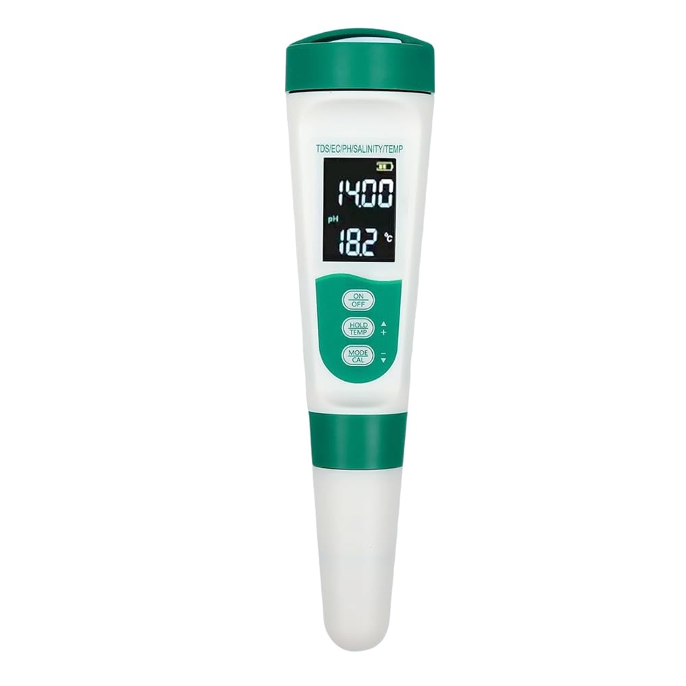Littimoon 5 in1 Digital PH Meter Highly Accurate Water Quality Tester PH/EC/TDS/Salinity/Temp Meter,TDS Meter forDrinking Water