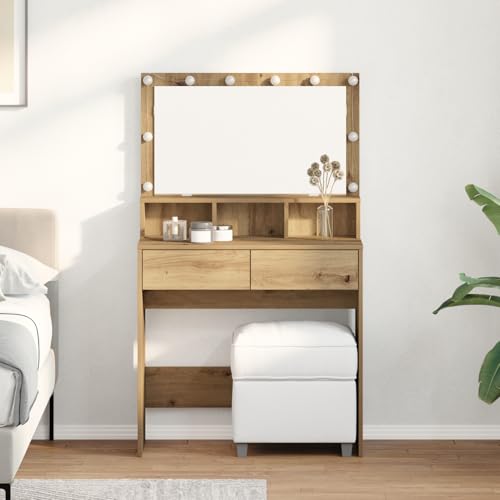 Gecheer Mesa de tocador Roble Artisan Tablero