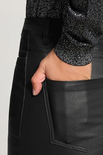 Long Tall Sally LTS Tall Faux Leather Skinny Pants Black4