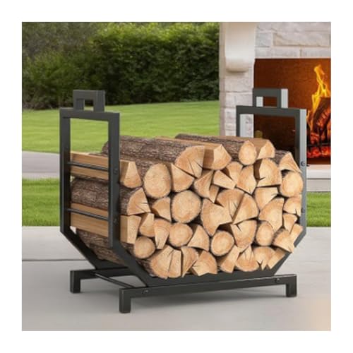 HBOOMOEM LeñEro De Interior Rack，Estante Para Firewood，Soporte Para Troncos De Exterior E Interior，Estante De Almacenamiento De LeñA，Adecuado Para Chimeneas, Patios, Terrazas.