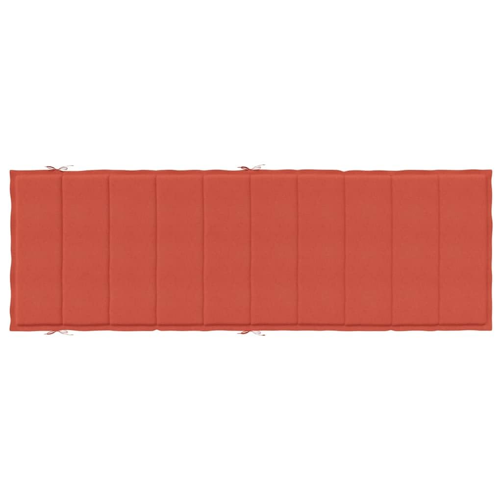 Cuscino per sdraio da giardino, 186 x 58 x 4 cm, rosso melange