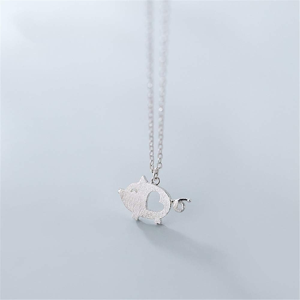 Cute Pig Pendant Necklace 925 Sterling Silver Love Heart Necklaces for Women Nickle Free Animal Pet Adjustable Link Chain Dainty Jewelry for Daughter Niece - Image 5