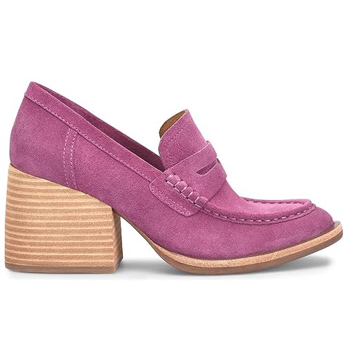 Image of MOOMMO Women Chunky Platform Loafers Pumps Round Closed Toe Slip On Penny Loafers Suede Block High Heels Oxford Shoes Formal Classic Thick Heel Dress Loafer Office Ladies Vintage Comfort 4-11 M US