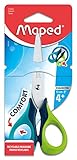Tijeras escolares blanditas Maped - Tijeras Escolares - Sensoft 13 cm - Agarre Ergonómico para Facilitar la Empuñadura - Anillas Blandas - 3 Diseños Diferentes
