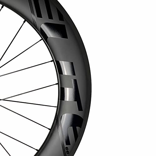 Elitewheels Carbon Road Bike Rim Brake Aero Wheel Set 700C 88Mm Black Decal 25Mm Width Wheels Tubeless Compatible Clincher, 88Mm Depth 25 Width Black Decal, 88Mmx25Mm Black Decal #TOP4