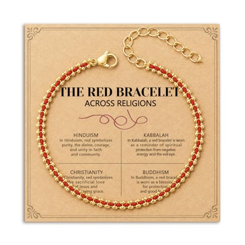 Red String Bracelet Pulseras Protection Bracelets for Women Dainty Adjustable Lucky Good Luck Charm Gold Pulsera Jewelry Gifts Rope Thread Thin Blessing Energy Chinese Kabbalah Rojo Hilo Mujer Oro