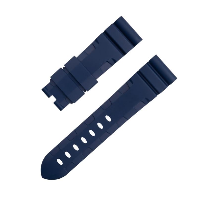 Bracelet montre pour Panerai luxe en caoutchouc FKM souple 22mm 24mm