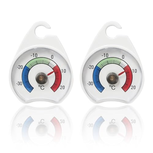 2 termómetros para frigorífico del Reino Unido, medidor de dial de congelador, sensor de temperatura de alimentos, termómetros externos fríos, termómetros, para cocina, restaurantes, bares, cafeterías