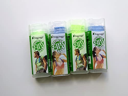 Frogg Togg Chilly Mini Cooling Towel (4-Pack) Neck Wrap Pad - Stay Cool for Hours