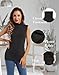 MANCYFIT Thermal Tank Top for Women Cold Weather Sleeveless Thermal Underwear Fleece Lined Shirt Turtleneck Warm Camisoles Black XX-Large