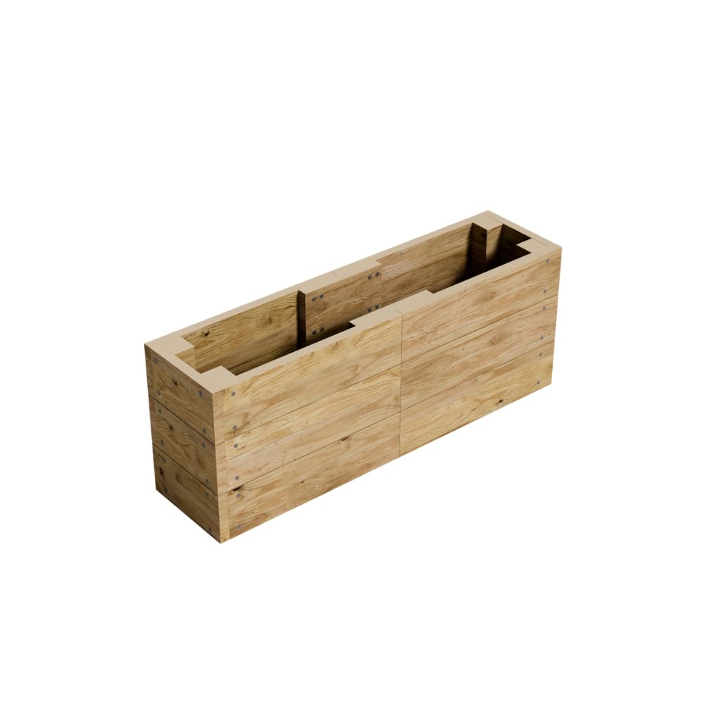 Conka Garden - Wooden Raised Bed Kit - Large Garden Planters for Vegetables, Herbs, Flowers – Start Growing Plants Earlier & Better - Durable & Resistant FSC Treated Timber 30cm L x 120cm W x 46cm H