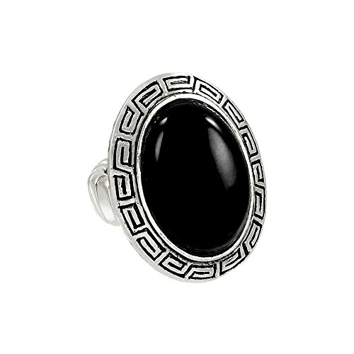 Falari Oval Shaped Natural Stone One Size Stretch Ring