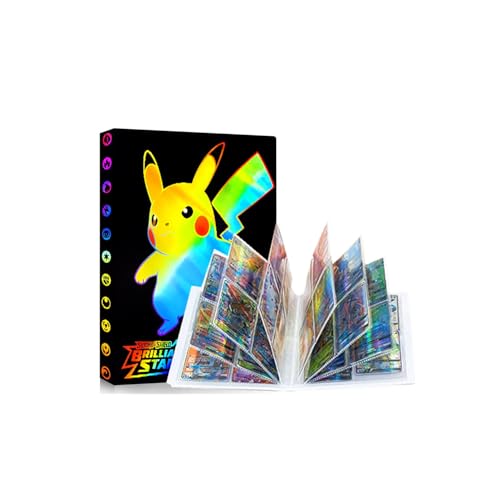 Classeur Carte 4 Pochettes, Album Carte, Porte Carte, Albums pour cartes à collectionner, 30 Pages par Page pour 240 Cartes (nsls1)