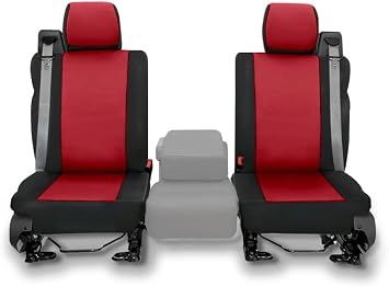 CarsCover Custom Fit 2004-2008 Ford F150 Pickup Truck Neoprene Car Front Seat يغطي Red Rose & amp؛ سائق الجوانب السوداء & أمبير ؛ غطاء الركاب