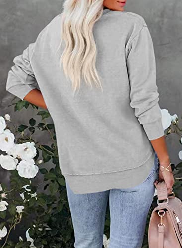 Women's Casual Long Sleeve Crewneck Sweatshirt Loose Flowy Lightweight Pullover Sweatshirts Tops4