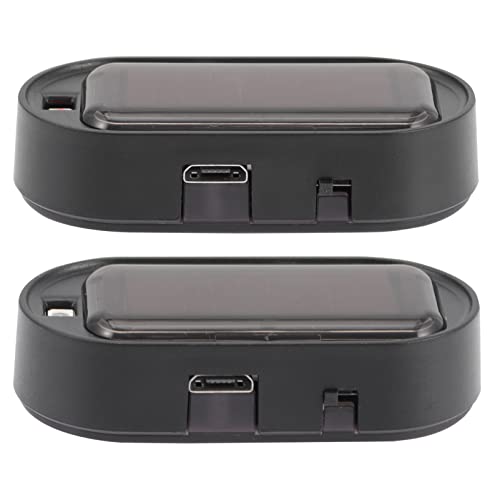 Parliky 2Pcs Solar Powered Theft Car Light Imitation Security Device with Sensor for Vehicles Durable Warning