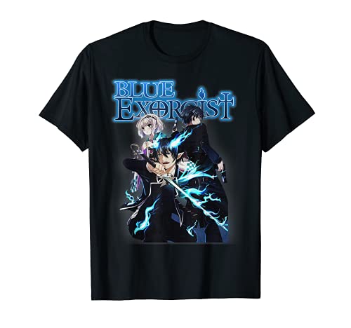 Graphic Exorcist Classic Art Blue Anime Manga Series Outfits T-Shirt