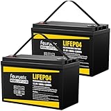 2 Pack 12V 100Ah LiFePO4 Solar Battery – Deep Cycle Lithium Battery for Solar Systems, Off-Grid, RV, Marine, and Backup Power with 15000+ Cycles, Lightweight, Maintenance-Free