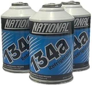 R134a Industrial Replacement | 12oz Can with Piercing Valve for AC Recharging (3 cans) Made in The USA Automotive air Conditioning for Gas & Diesel Applications